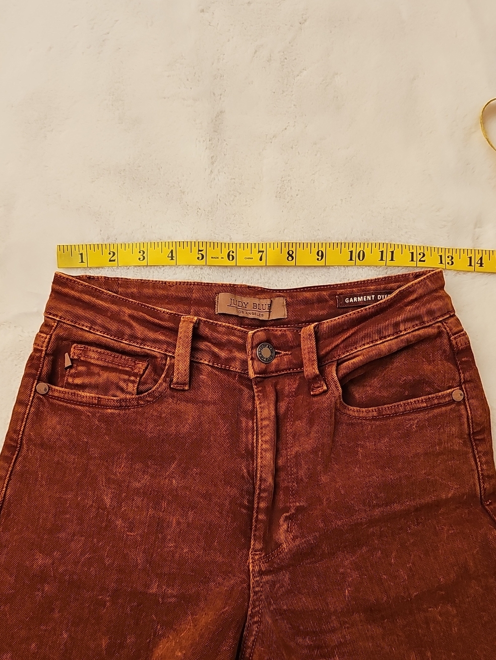 Judy Blue Retro Wide High Rise Pumpkin Spice Jeans Size 3/26 - Picture 6 of 13